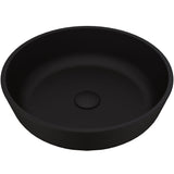 Modus Glass Round Vessel Bathroom Sink/Basin with Rounded Edges & Deep Bowl, Black Y7J1 - product image 1