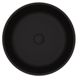 Modus Glass Round Vessel Bathroom Sink/Basin with Rounded Edges & Deep Bowl, Black Y7J1 - product image 2