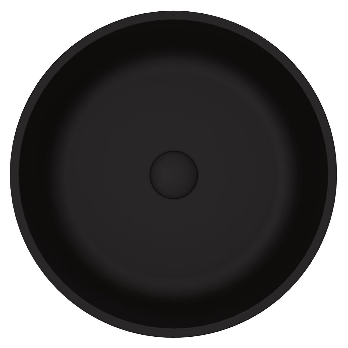 Modus Glass Round Vessel Bathroom Sink/Basin with Rounded Edges & Deep Bowl, Black B9D0 - product image 2