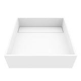 Montauk MatteStone 15x15-in Deep White Bathroom Sink/Basin with Rectangular Vessel D3V1 - product image 1