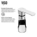 Niko Single Handle Vessel Sink Bathroom Faucet with Deck Plate, Chrome W6X9 - product image 5