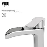 Niko Single Handle Vessel Sink Bathroom Faucet with Deck Plate, Chrome Z9S0 - product image 7