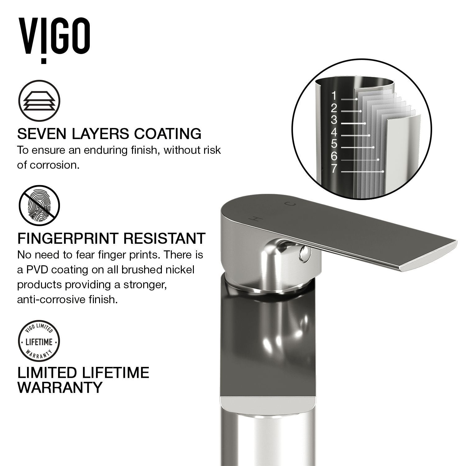 Norfolk Single Handle Vessel Bathroom Sink Faucet, WaterSense Certified, Brushed Nickel F5C4 - product image 3