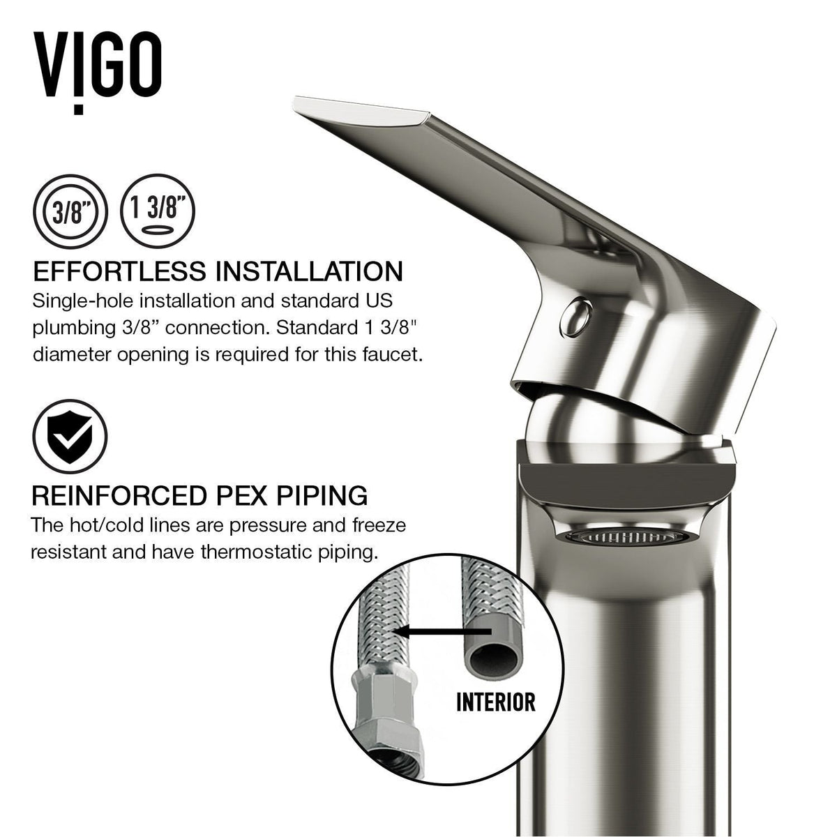 Norfolk Single Handle Vessel Bathroom Sink Faucet, WaterSense Certified, Brushed Nickel F5C4 - product image 5