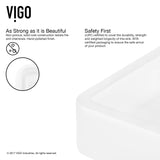 Petunia Matte Stone Rectangular Composite Vessel Bathroom Sink/Basin with Rounded Edges & Deep Bowl, White P6D3 - product image 4