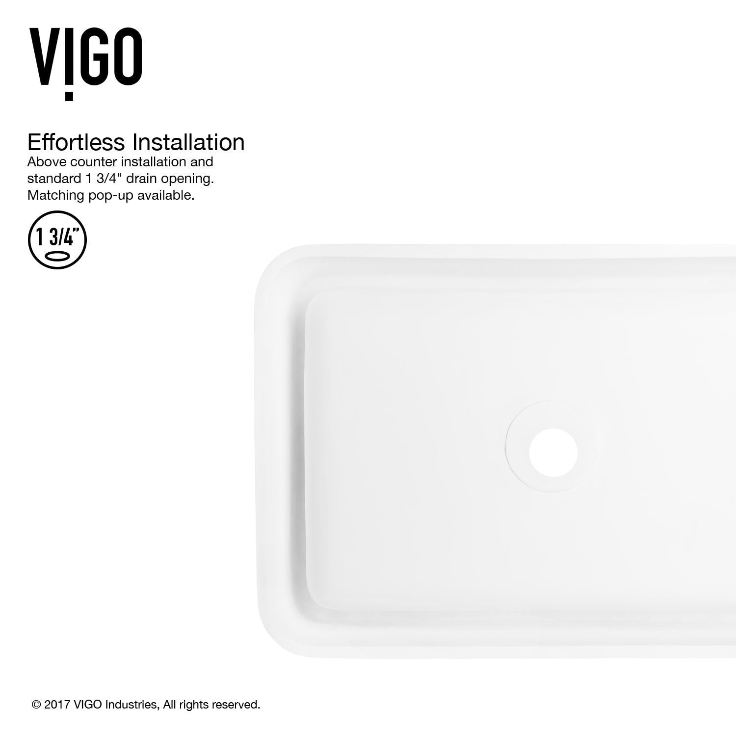 Petunia Matte Stone Rectangular Composite Vessel Bathroom Sink/Basin with Rounded Edges & Deep Bowl, White P6D3 - product image 5