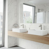 Petunia Matte Stone Rectangular Composite Vessel Bathroom Sink/Basin with Rounded Edges & Deep Bowl, White P6D3 - product image 7