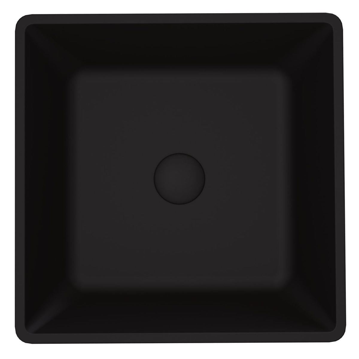 Roma Glass Square Vessel Bathroom Sink/Basin with Rounded Edges & Deep Bowl, Black M7V0 - product image 2