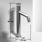 Sottile MatteShell Matte Black Bathroom Sink/Basin Set with Cass Faucet and Glass Rectangular Vessel K1A4 - product image 7