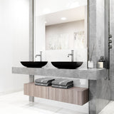 Sottile MatteShell Matte Black Bathroom Sink/Basin Set with Cass Faucet and Glass Rectangular Vessel K1A4 - product image 8