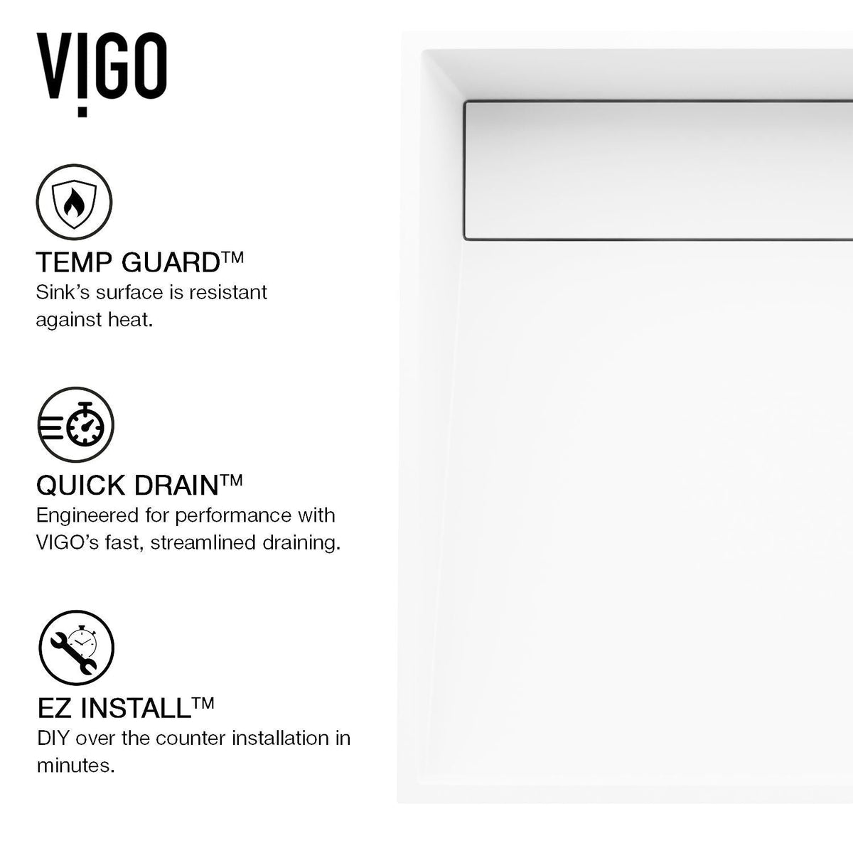 Starr Modern MatteStone 15x15-in Deep White Bathroom Sink/Basin with Square Vessel W8B7 - product image 2