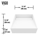 Starr Modern MatteStone 15x15-in Deep White Bathroom Sink/Basin with Square Vessel W8B7 - product image 3