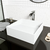 Starr Modern MatteStone 15x15-in Deep White Bathroom Sink/Basin with Square Vessel W8B7 - product image 7