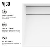 Starr Modern MatteStone 23x15-in Deep White Bathroom Sink/Basin with Rectangular Vessel G7T8 - product image 4