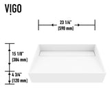 Starr Modern MatteStone 23x15-in Deep White Bathroom Sink/Basin with Rectangular Vessel G7T8 - product image 5