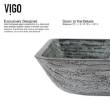 Titanium Glass Slate Grey Bathroom Sink/Basin Set with Lexington Faucet and Rectangular Vessel Z1Q8 - product image 8