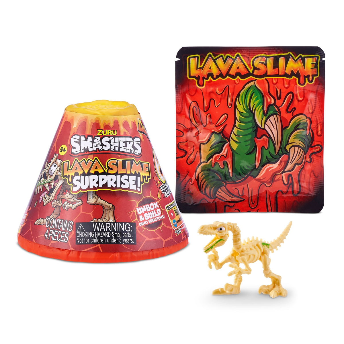 Lava Slime with Dinosaur Toy Favour, Multi-Coloured, 4-pk, Ages 5+, for Arts & Crafts/Birthday Favour L6V4 - product image 5