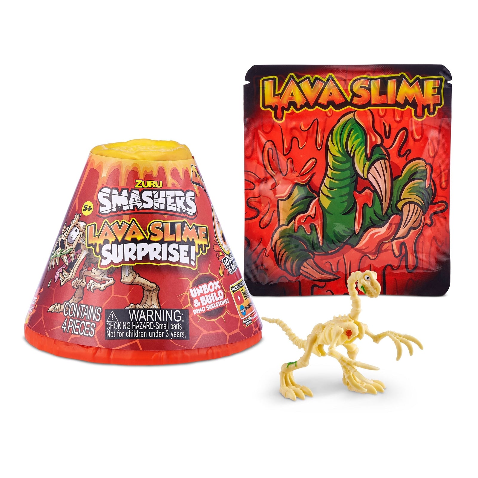 Lava Slime with Dinosaur Toy Favour, Multi-Coloured, 4-pk, Ages 5+, for Arts & Crafts/Birthday Favour L6V4 - product image 6