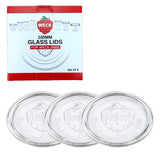 100mm Glass Lids for Jars, Dishwasher/Microwave-Safe, 3-pk E7L0 - product image 1