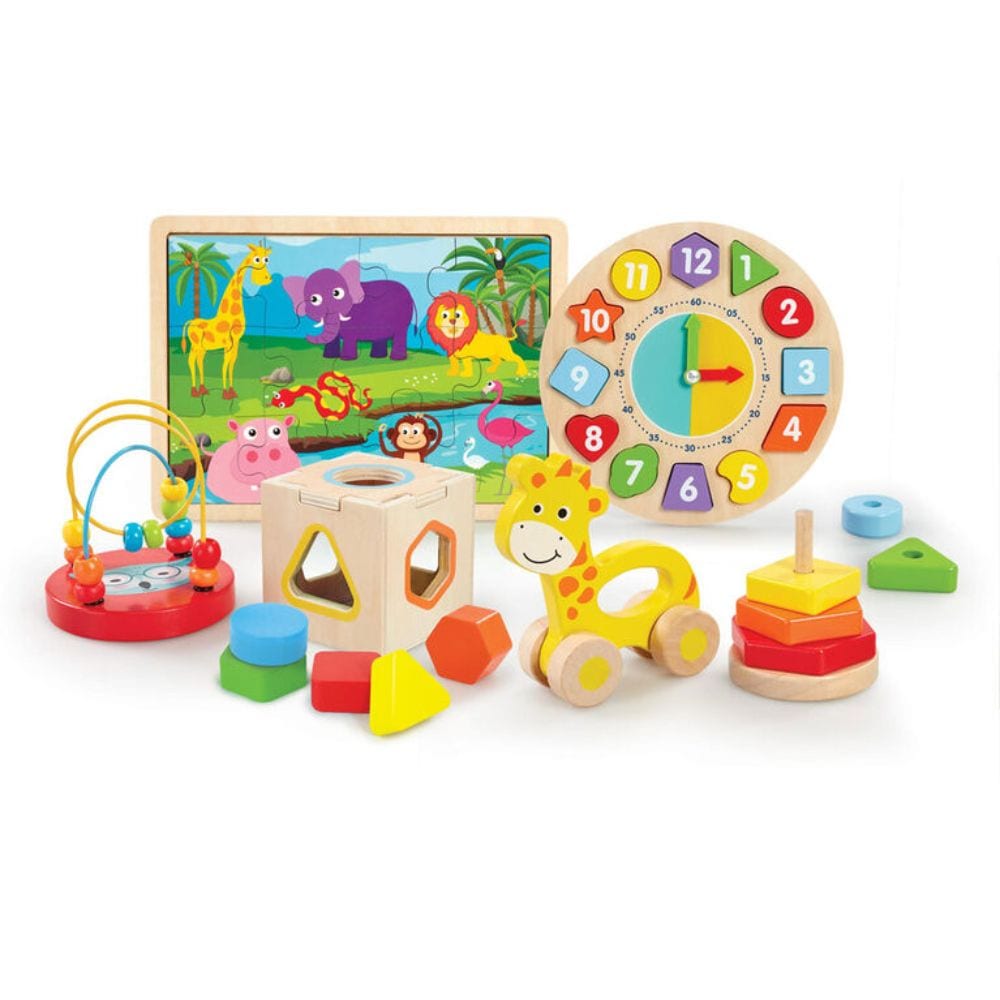 6-in-1 Wooden Game/Toy Gift Set for Ages 3+ D0I8 - product image 2