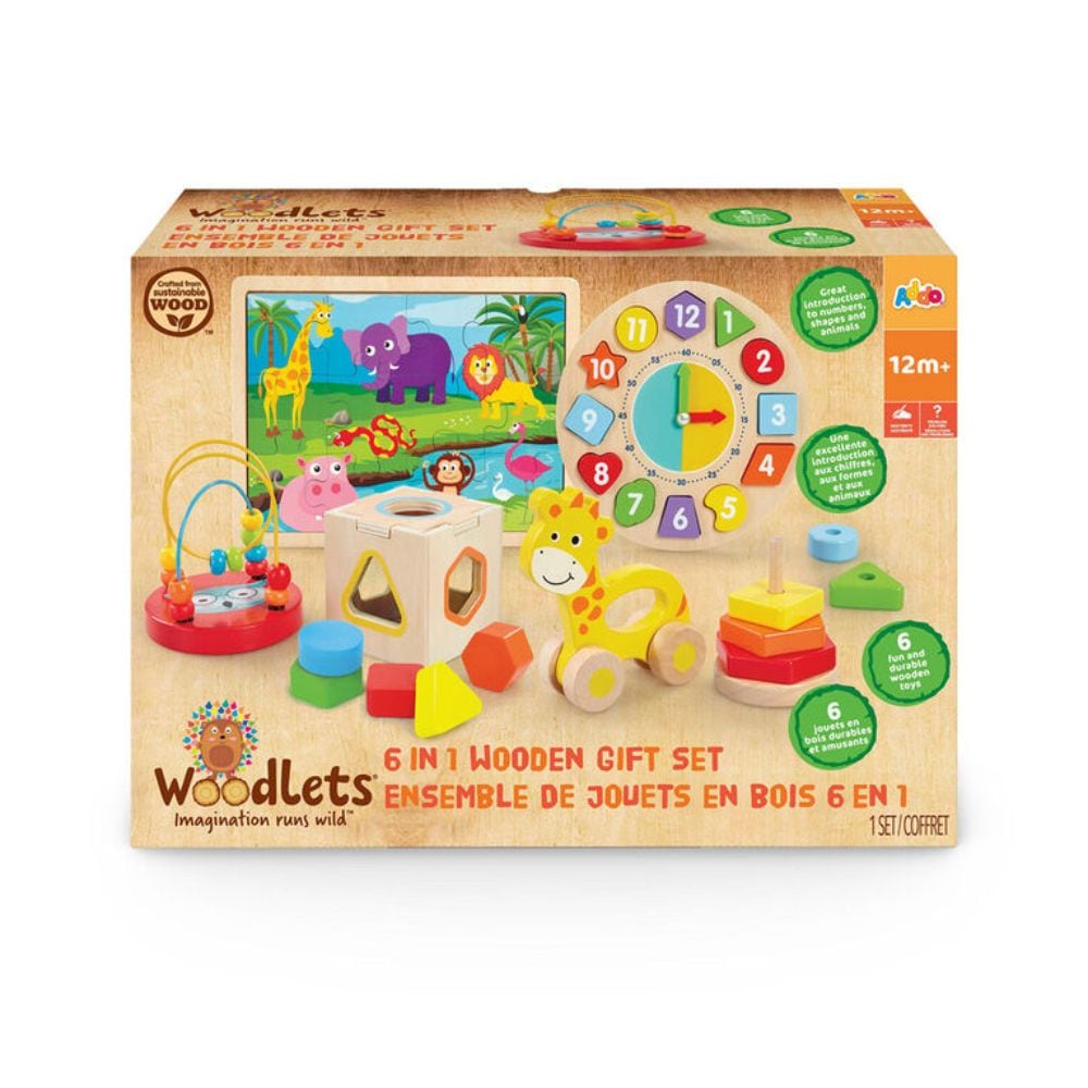 6-in-1 Wooden Game/Toy Gift Set for Ages 3+ D0I8 - product image 5