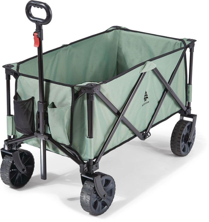 Outdoor Collapsible Folding Utility Adventure Hauler Wagon with Carry Bag, 225-lb Capacity, Sea Foam X6L2