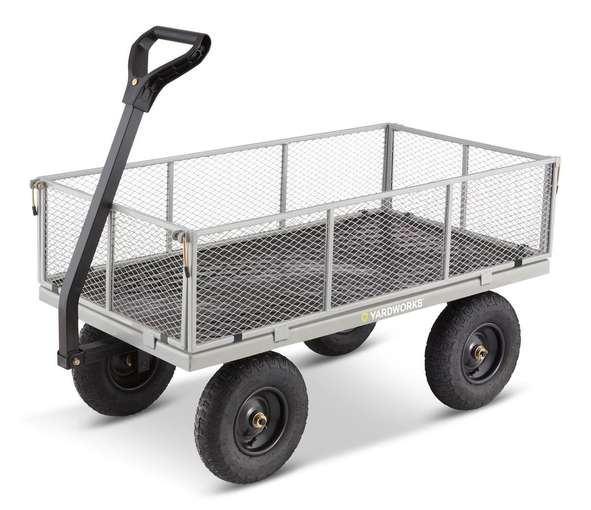 Steel Tray 4-Wheel Mesh Garden/Yard Cart with Removable Sides, 1200-lb A2E9 - product image 1