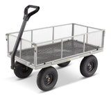 Steel Tray 4-Wheel Mesh Garden/Yard Cart with Removable Sides, 1200-lb O2U4 - product image 1